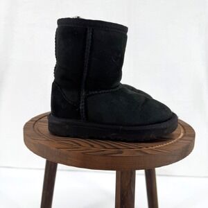 UGG Classic II Toddler Girls Ankle Boots Size 9 Black Slip On